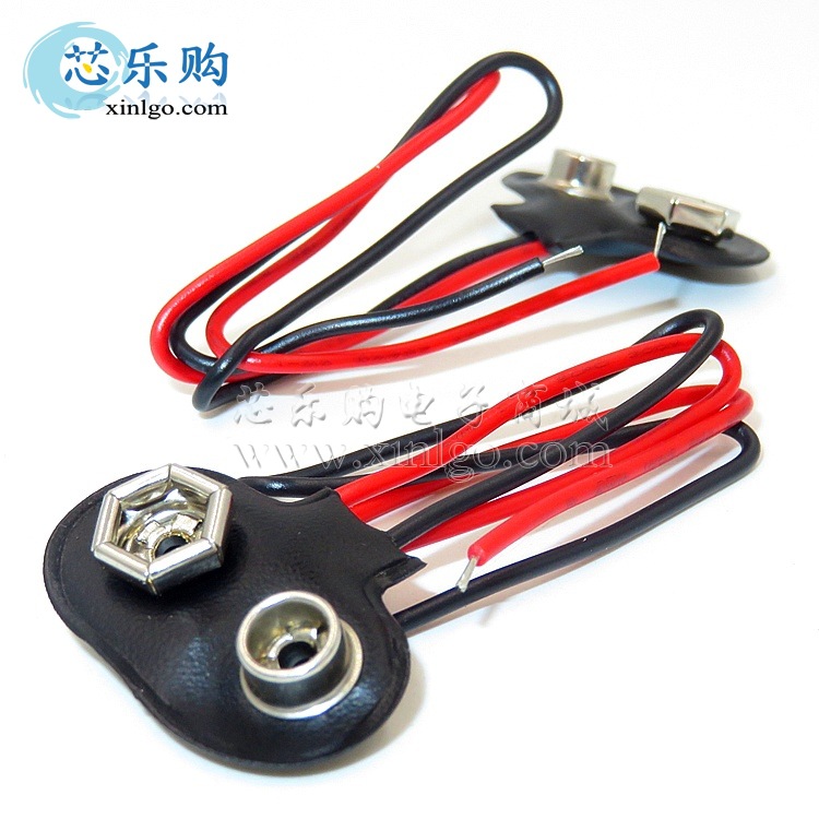 9V电池扣线 电池扣子 带引线 T型 15CM 9V电池座 连接线 正品