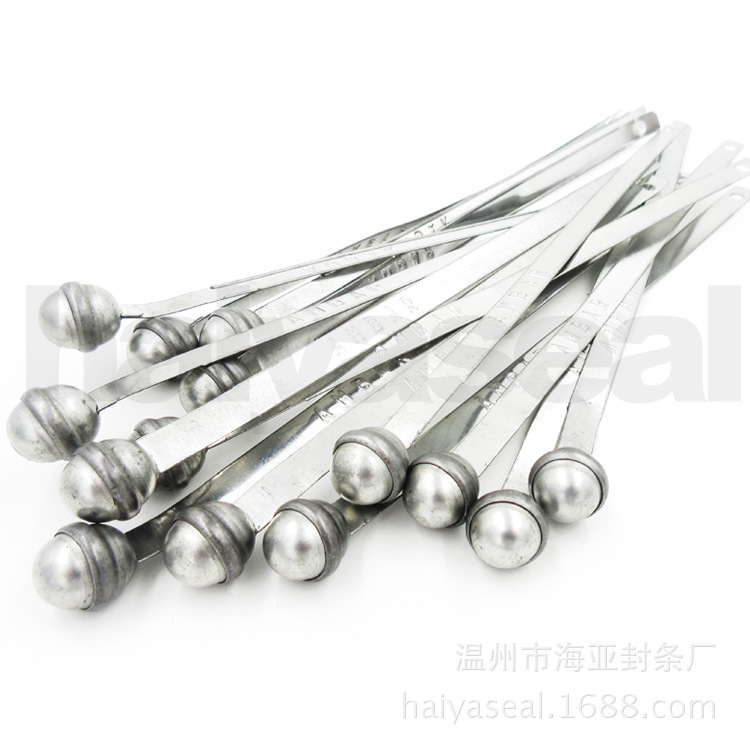 供应海亚牌货柜物流一次性安全铁皮封条防伪防拆防调包安全锁扣