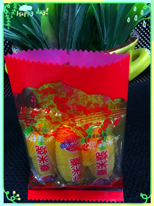 7*11*13丝印红花透明中缝袋 喜饼喜糖袋透明食品袋100个价