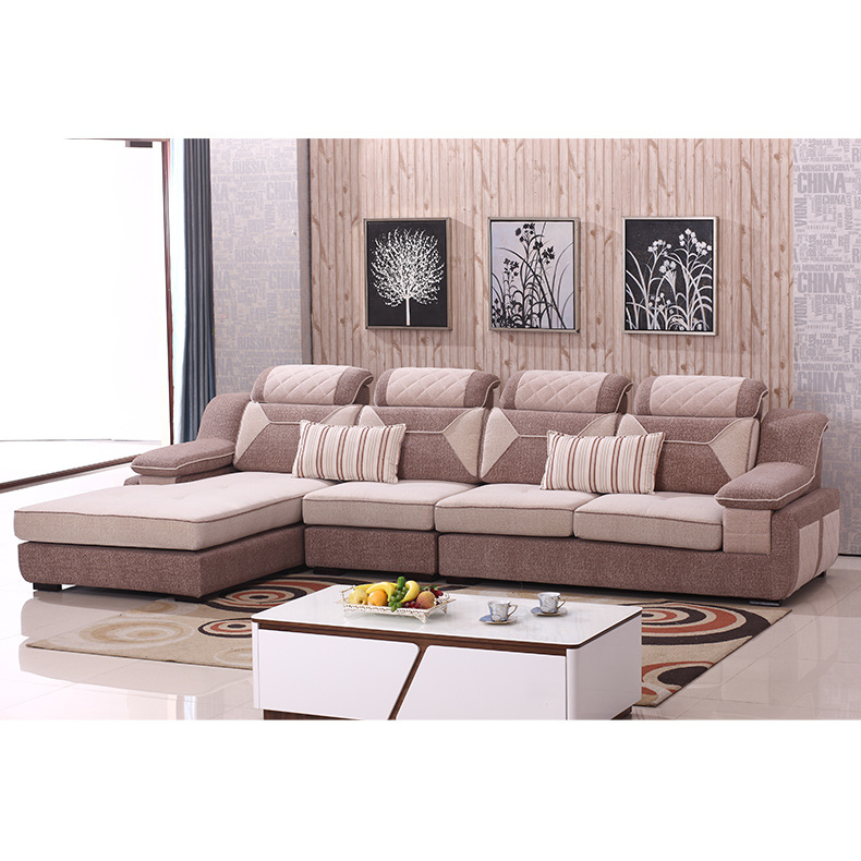 新款热销 布艺沙发 现代时尚客厅家具免洗布沙发 客厅转角沙发|ms