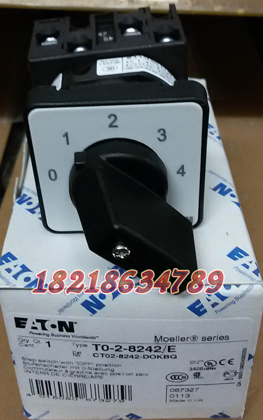 EATON  T0-2-8242/E 20A凸轮开关,正品现货