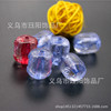 Factory direct selling transparent acoustic tube beads straight blue and red large bucket beads DIY beaded material