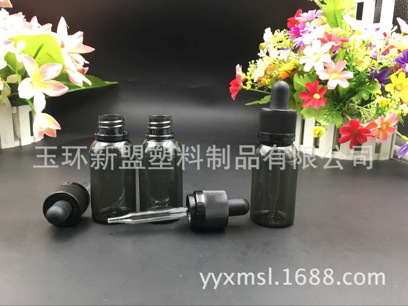 供应30ml防盗压旋盖第管瓶  pet玻璃滴管瓶 精油瓶