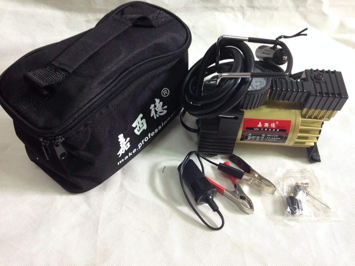嘉西德正品0314打气泵车载轮胎充气泵大功率打气泵点烟器电源
