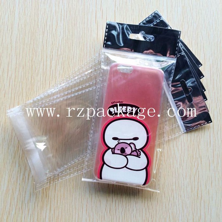 OPP卡头袋/自粘袋/自封袋/手机配件袋/镀铝卡头袋9*19+3