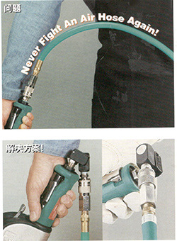 台湾气动工具配件金属旋转式气动快速进气口接头1/2英寸WA-0005