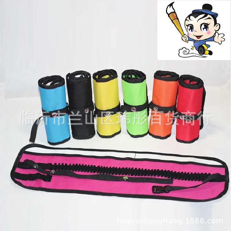 36支铅笔帘加厚彩色帆布卷笔帘铅笔插笔袋素描笔袋可卷式笔袋|ms