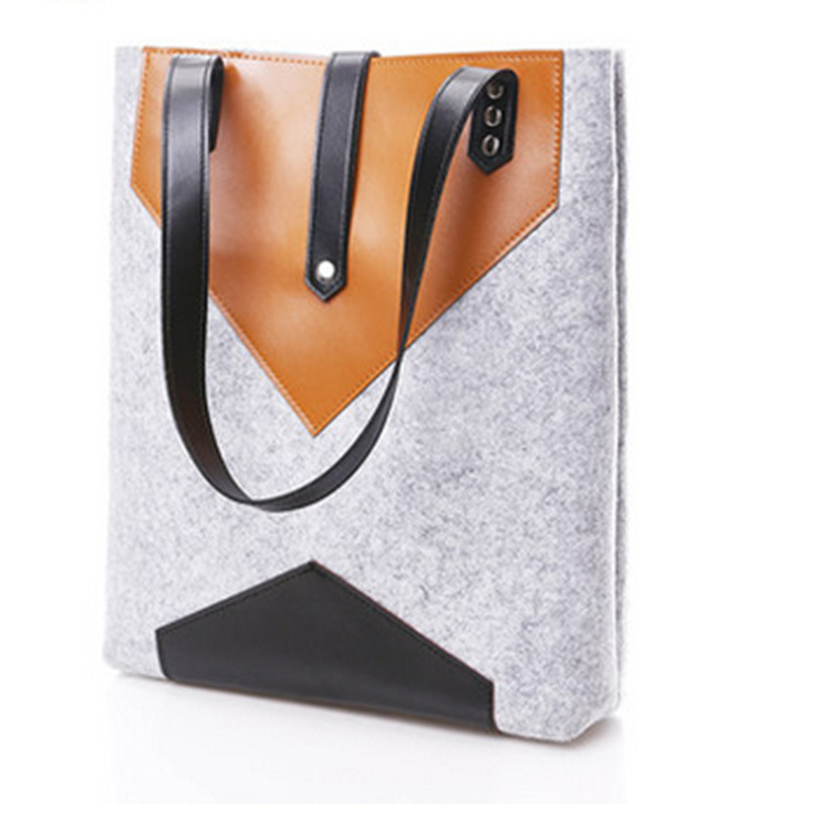 厂家直供毛毡包 新款毛毡手提包 冬季时尚毛毡手提包可批发
