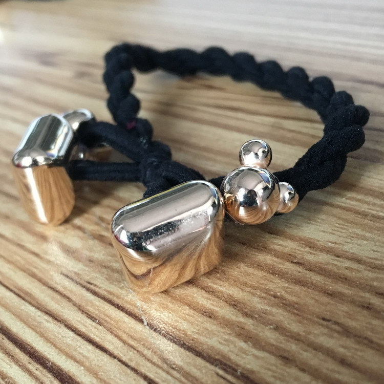 Factory direct sales of single-hole irregular-shaped hair band and hair rope accessories, as well as wholesale of heart-shaped electroplated bead hair accessory accessories detail image 11