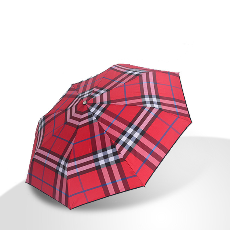 B home business Plaid umbrella automatic folding umbrella colorful color creative gift umbrella, single note style4