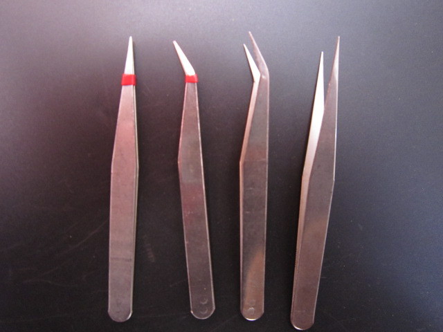 厂家销售不锈睫毛镊子弯头美甲镊子化妆工具线头镊子家用镊刀