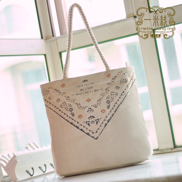 温州供应透气性佳手提棉布袋 礼品包装手提棉布袋