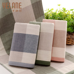 日系風格大方格反面毛圈正面紗布格子毛巾純棉小清新32股質檢報告