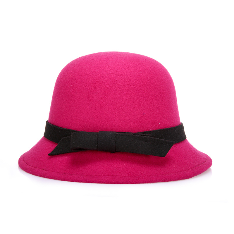 2020 Otoño e Invierno Nuevo estilo coreano sombrero de lana sombrero de moda simple moda sombrero de mujer sombrero de cuenca entrega de una pieza