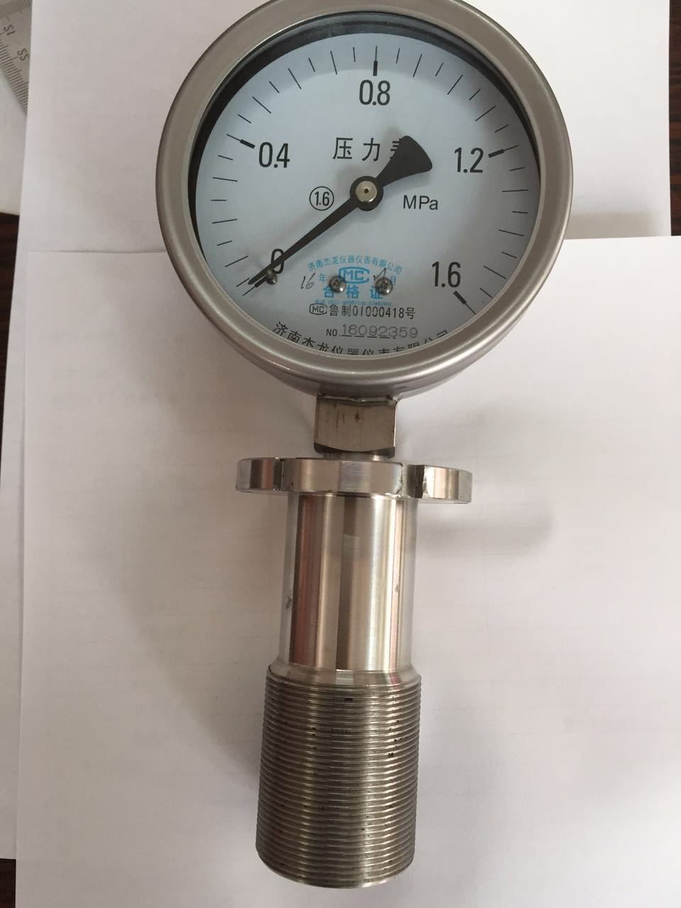 专业生产 不锈钢隔膜压力表YTPBF系列 特殊螺纹定制