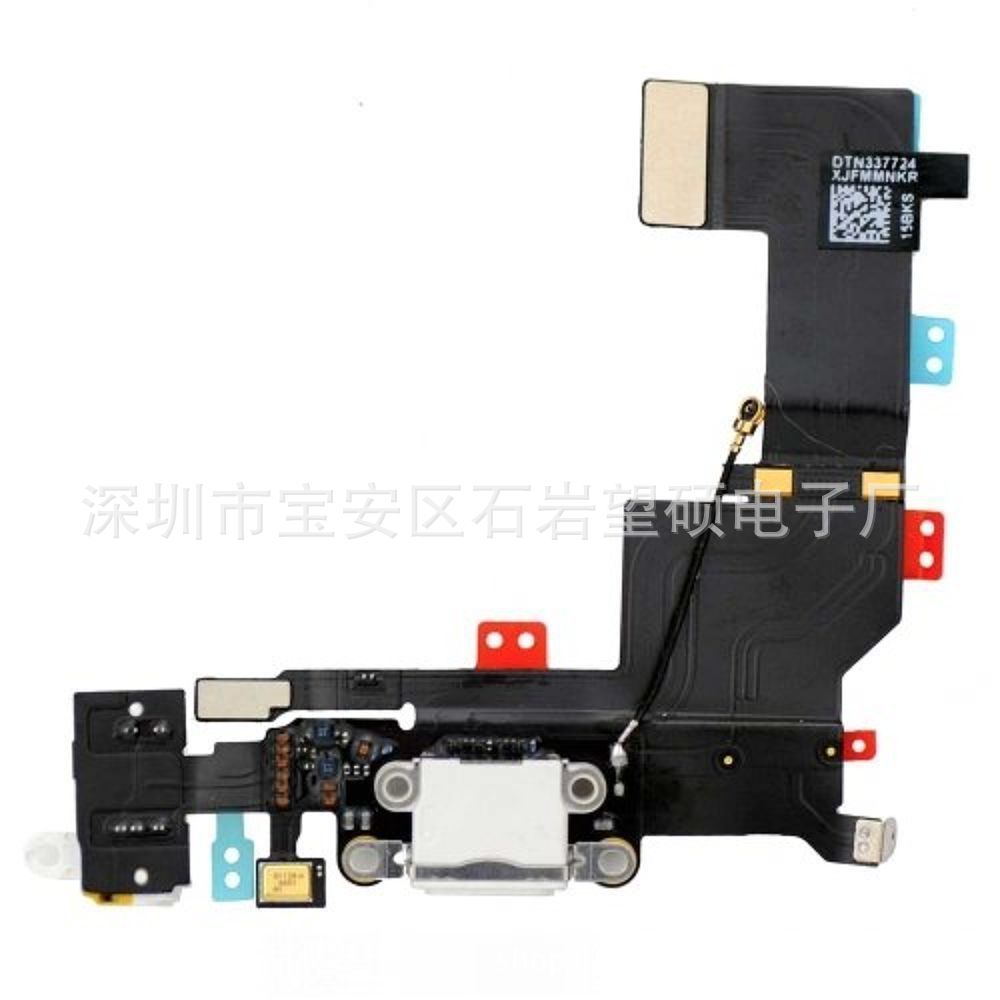 供應蘋果5s尾插排線 foriPhone5s充電介面排線 耳機排線 帶送話器