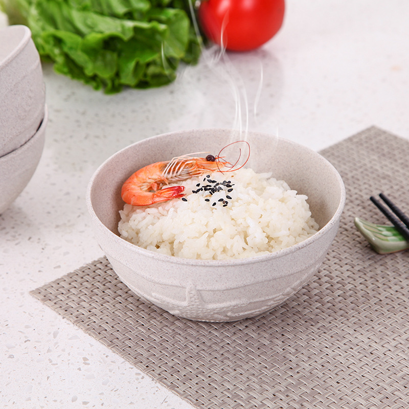 Children's wheat straw Rice Bowl Japanese and Korean Children's Mickey shape big head Plastic Bowl less than 5 yuan wheat straw children's rice bowl