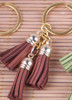 Fashionable keychain with tassels, high-end pendant, handmade, wholesale