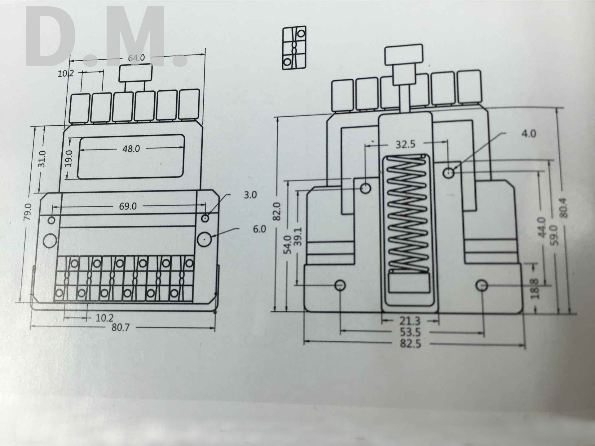 Fabricante ventas guitarra eléctrica accesorios guitarra eléctrica cadena placa 6 cadena guitarra eléctrica puente negro