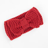 Children's knitted headband with bow, hair accessory, European style