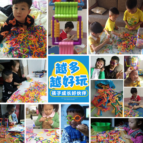Smart Stick Wholesale Educational Toys Preschool Children's Early Education Building Blocks Assembly Smart Stick Building Blocks Hot-Selling at Street Stalls