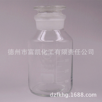 500ml蜀牛高硼硅大口试剂瓶 刻度广口瓶 带磨砂透明玻璃广口瓶|ru