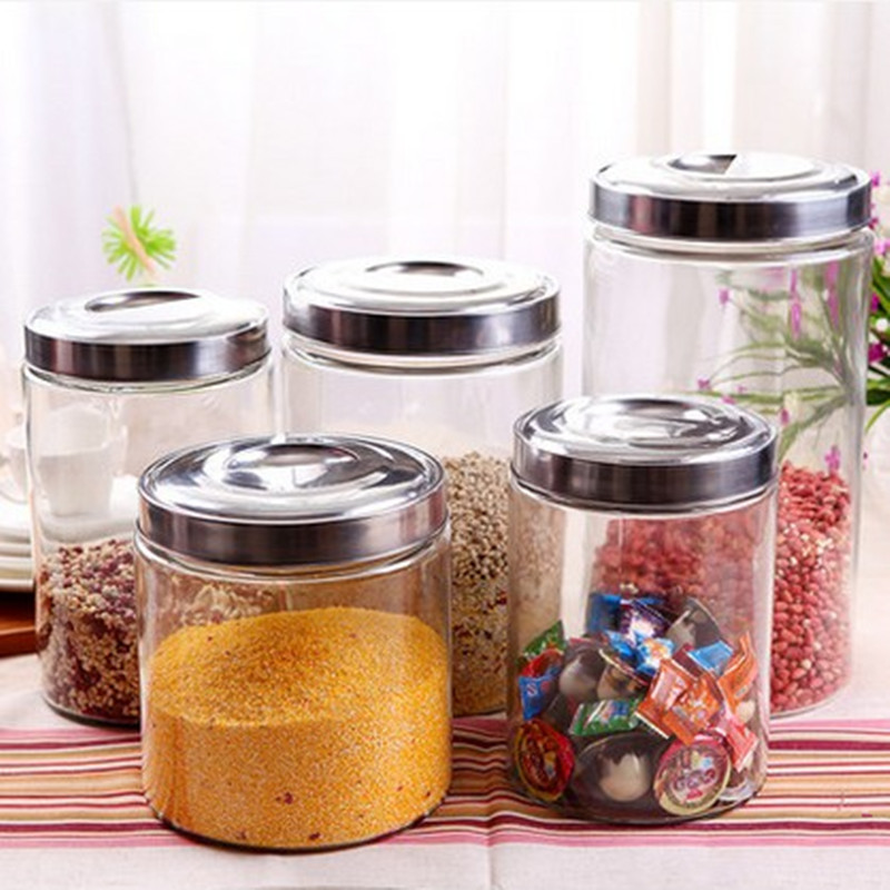 厂家供应玻璃茶叶罐 玻璃储物罐 大号泡酒瓶 密封罐 支持定做加工