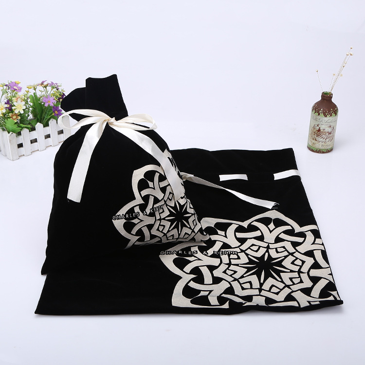 厂家定做 礼品包装袋 包装绒布袋 印花绒布袋子 收纳束口袋批发