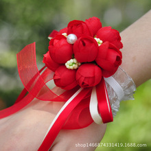 手腕花伴娘新娘姐妹团手花结婚庆用品舞蹈队婚礼儿童创意韩式花环