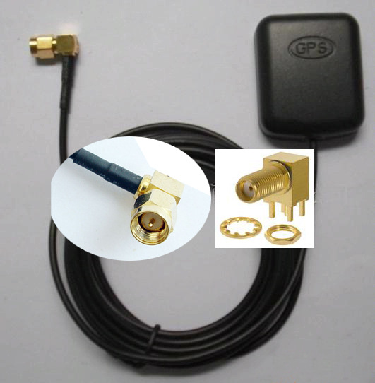 GPS天线,SMA接头 SMA弯头,车载导航仪GPS天线 DVD导航天线质量好
