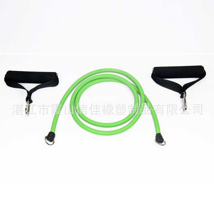 厂家供应 多功能一字拉力器 高强度不锈钢登山扣泡棉把手拉力器