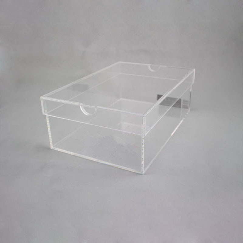 定制透明亚克力盒子服装鞋子包装盒天地盖式亚克力高档鞋盒