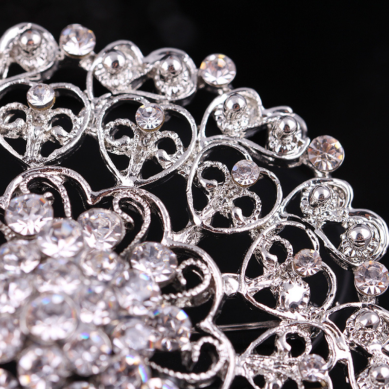 originale strass cristallo multicolore grande fiore spilla corsage accessori abbigliamento donna matrimonio_voghion.com