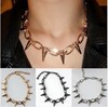 Trend metal golden necklace, choker, European style, punk style