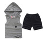 Children's summer sports suit for boys, cotton T-shirt, shorts, set, children's clothing