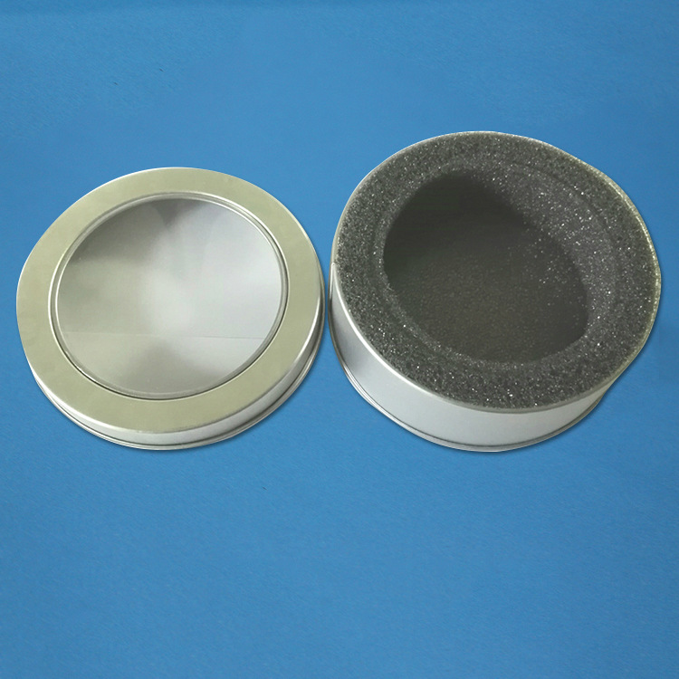 马口铁圆形指尖陀螺 哑油工业U盘铁盒 汽车U盘铁盒