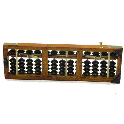 13-Column Children's Abacus Small School Students Mental Abacus, Redwood-Style Kindergarten Student Abacus