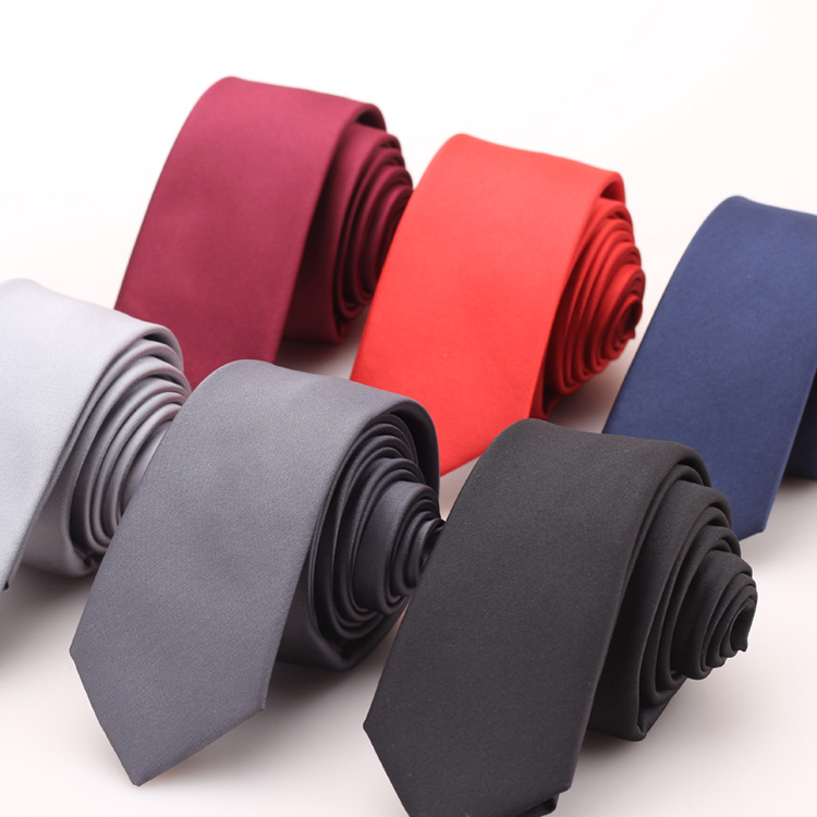 New fashion casual men's polyester wire tie high quality supplies men's light surface flat tie wholesale custom