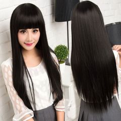 Fashionable Women's Wigs Long Straight Fluffy Hairstyle Wigs Matchable Styles Cross-border E-commerce Supply