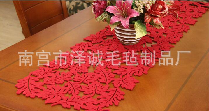 云纹时尚创意家居毛毡防滑餐垫杯垫隔热垫桌旗外贸 可定制