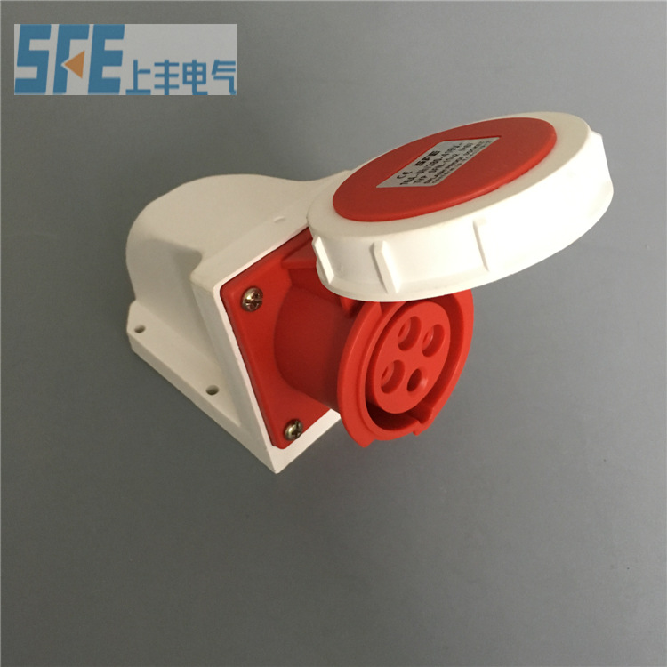 上丰厂家 新款工业插座墙装 32A 4孔 IP67 SFN-1242
