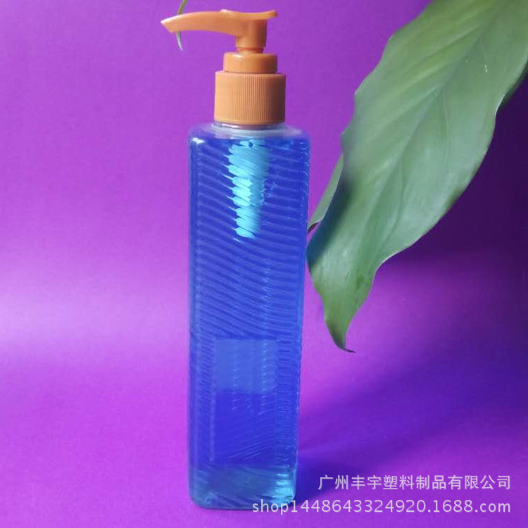 直销PET瓶，弹力素瓶，300ML条纹方瓶