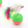 Cat supplies teasing cat toy plush cats, self -throwing feathers, mice, felling, pet supplies