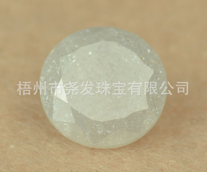 批发海蓝桃心形冰花石皓石 爱心钻浅天蓝色锆石爆炸雪花锆石戒面-阿里巴巴