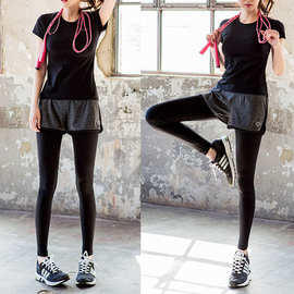 春夏季韩国打底裤弹力女运动短裤健身速干紧身长裤子大码一件代发
