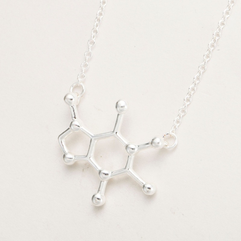 New Fashion Chemical Molecular Pendant Necklace Pentagram Molecular Necklace Wholesale display picture 2
