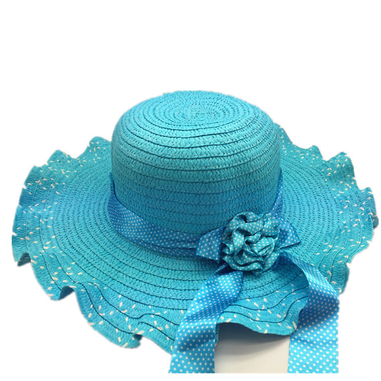 Sombrero de playa sombrero de arco al por mayor sombrero para el sol plegable ala grande sombrero para el sol de las mujeres punto escénico