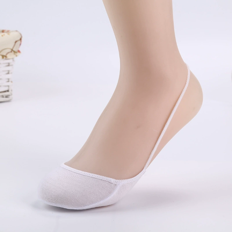 Half-foot invisible socks (Foot Charm) women's cotton no-show anti-slip, one size