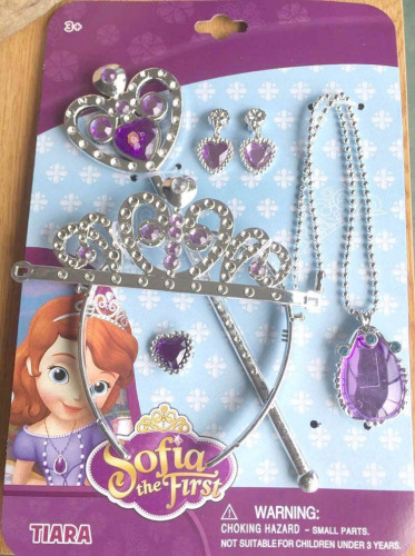 Elsa Hair Accessory Mask Plastic Children's Crown Magic Wand Skirt Gloves Crystal Crown Princess Doll Flippers