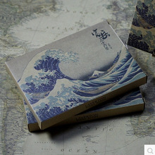 葛饰北斋《富岳三十六景》牛皮纸手绘插画明信片/36张牛皮纸盒装